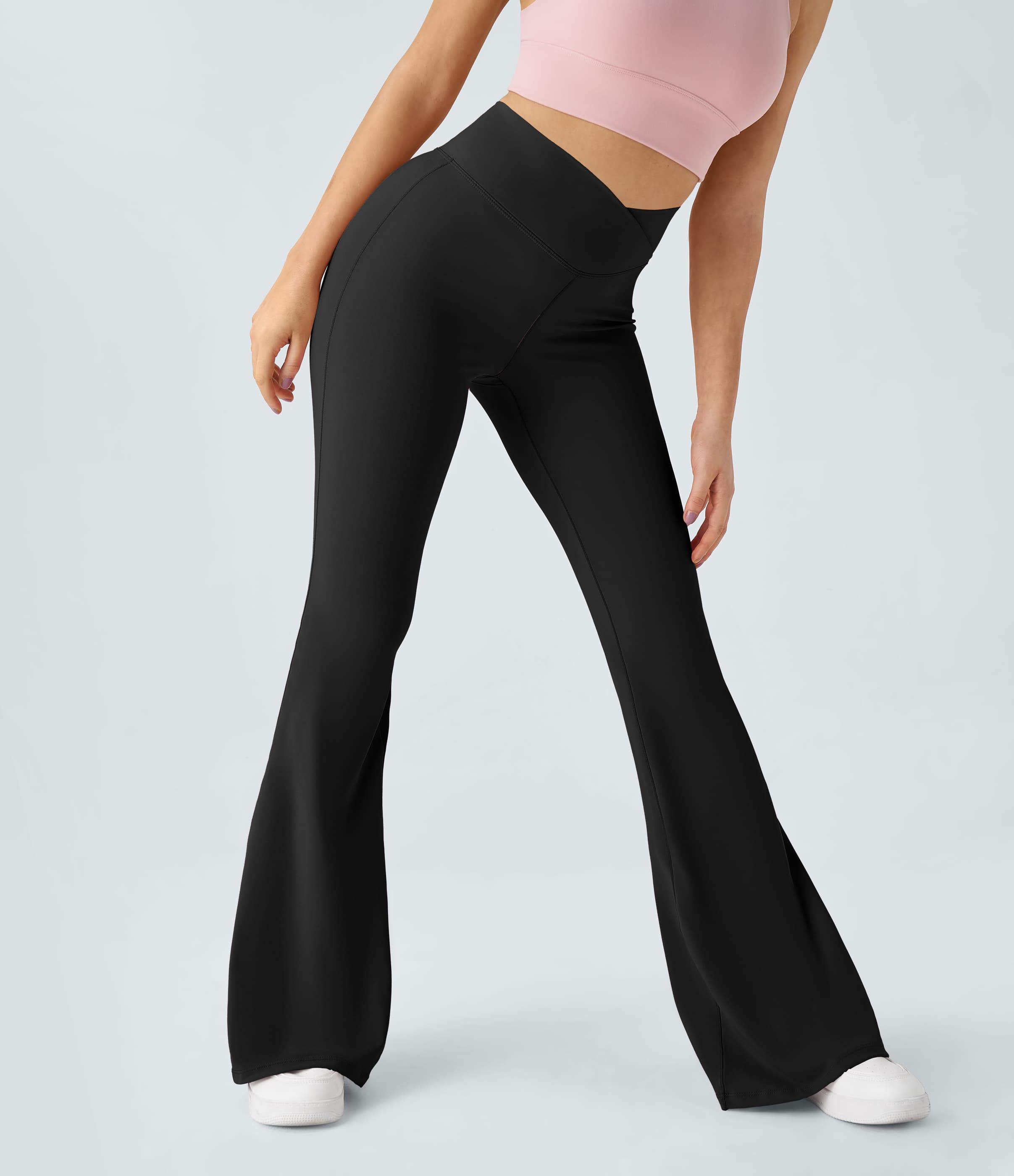 Crossover High Waisted Pocket Leggings